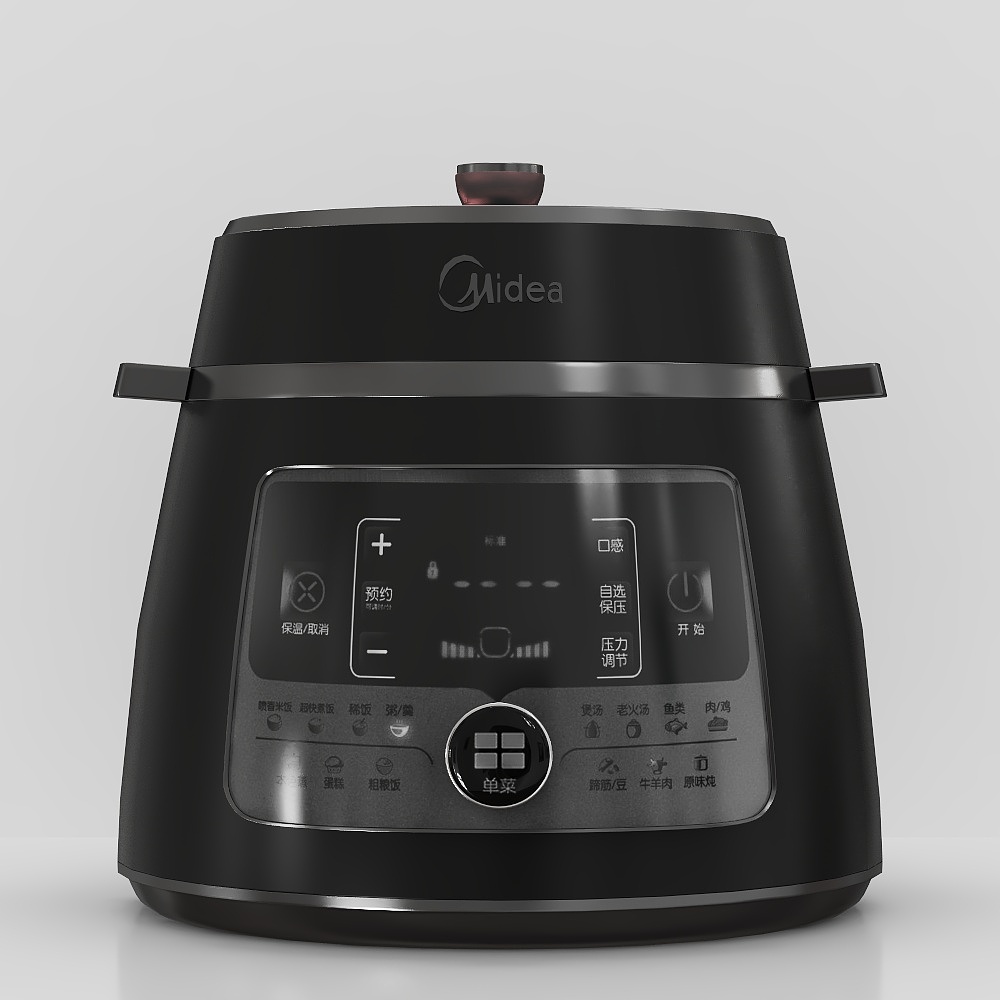 Stylish Electric Pressure Cooker 3D Model – Modern Kitchen Appliance