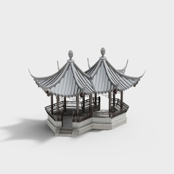 Elegant Traditional Pavilion 3D model