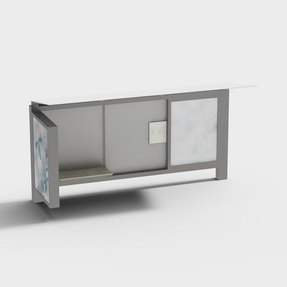 Urban Window Side Cabinet 3D model
