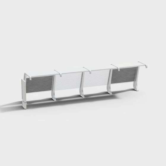 Stylish Airport Lounge Seating 3D model