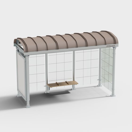 Modern Bus Stop 3D model
