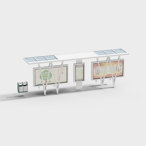 Modern Bus Stop 3D model for Urban Design