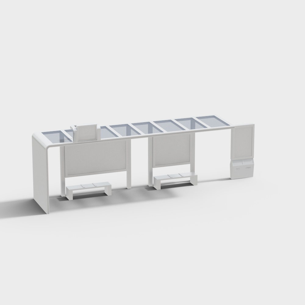 Urban Bus Stop 3D model