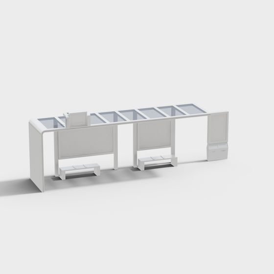 Urban Bus Stop 3D model