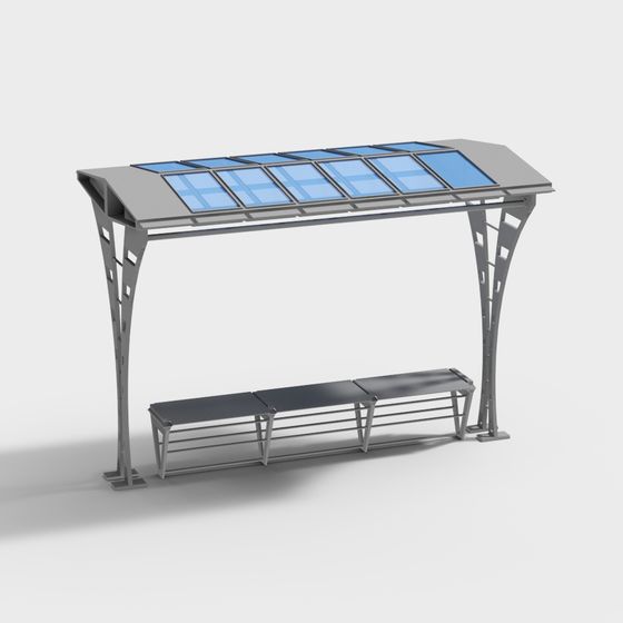 Urban Bus Stop 3D model