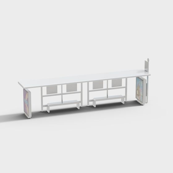 Modern Minimalist Bus Stop 3D model