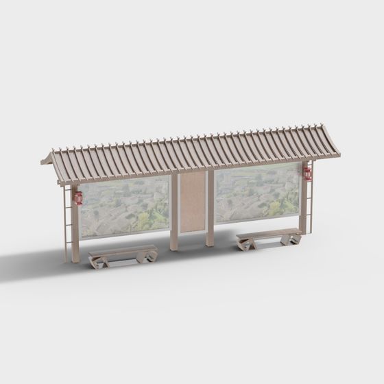 Oriental Pavilion 3D model with Cultural Essence