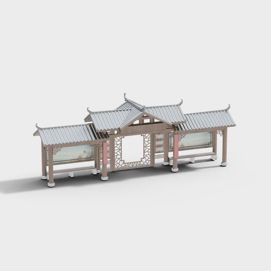 Traditional Pavilion 3D model for Creative Projects