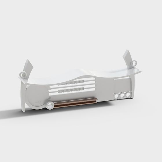 Futuristic Low-Polygon Building 3D model