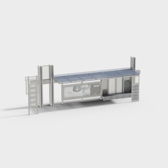 Urban Bus Stop 3D model
