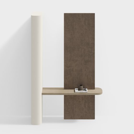 Modern Partition 3D Model in White