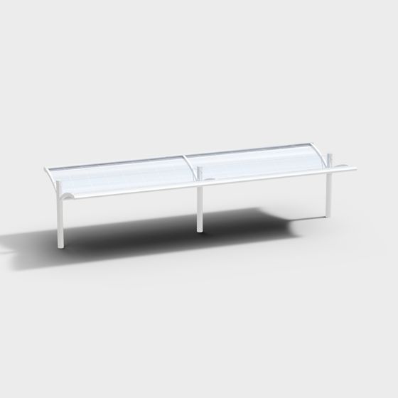 Solar-Powered Bench 3D model for Sustainable Design