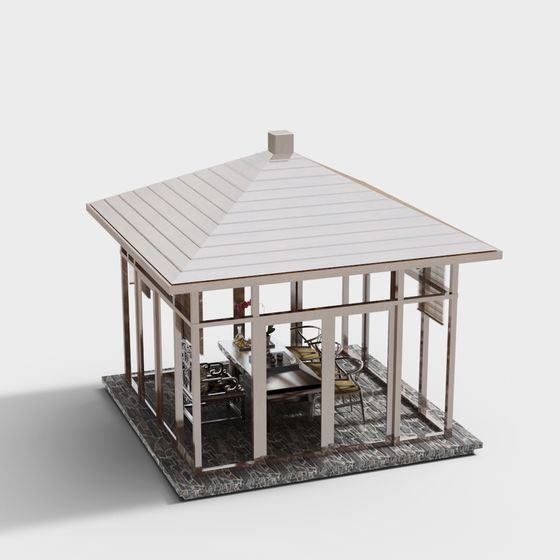 Stylish Pavilion 3D model for Creative Projects