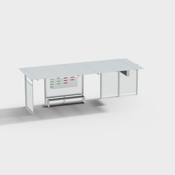 City Bus Stop 3D model for Urban Spaces