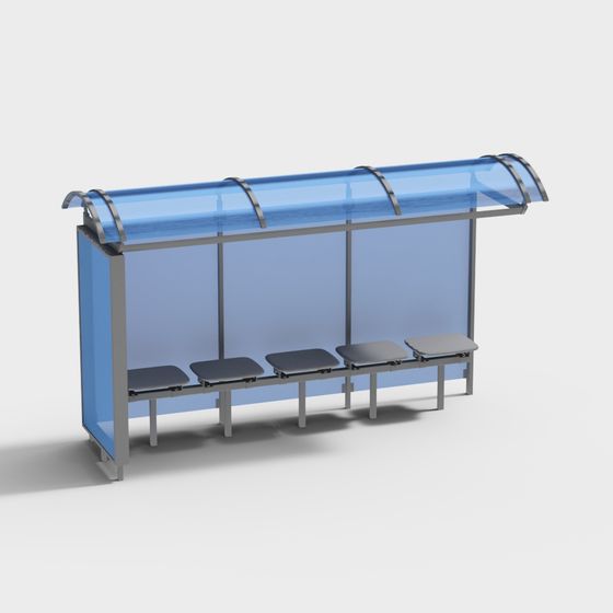 Modern Bus Stop 3D model for Urban Designs