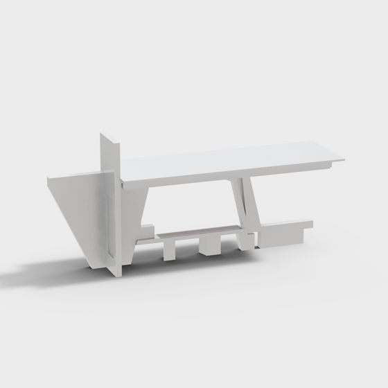 Urban Bench 3D Model - Minimalist Design