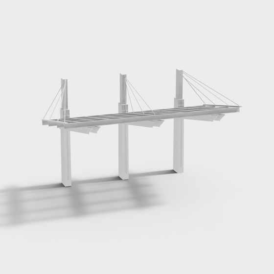 Modern Low-Poly Bridge 3D model