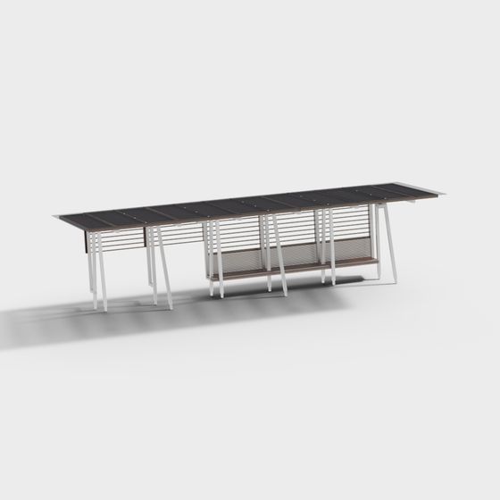Urban Bench Low-Poly High-Detail 3D model