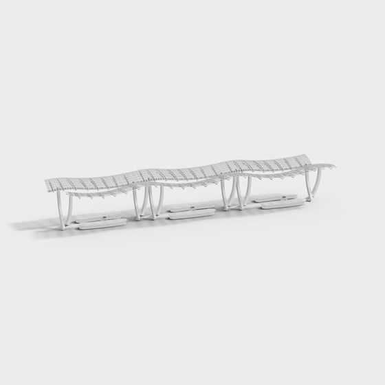 Streamlined Bench 3D model