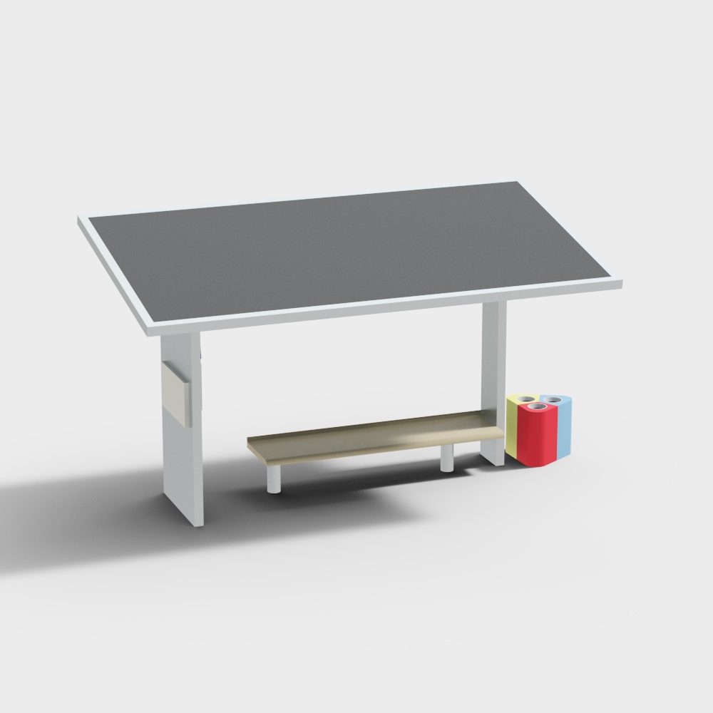 Parada de autobús en zona residencial