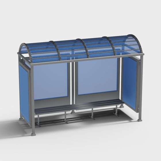 Modern Bus Stop 3D model for Urban Design