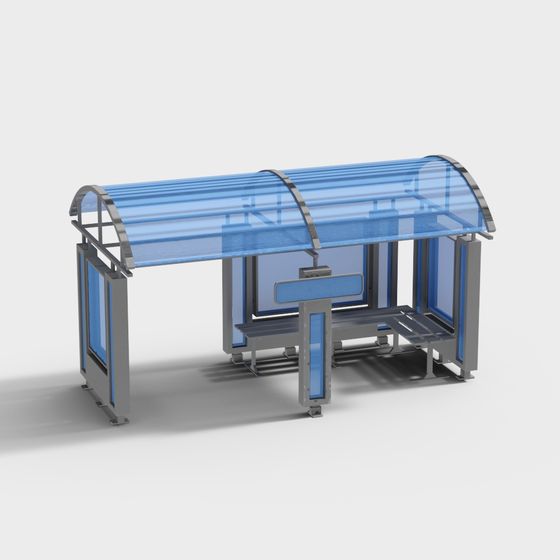Urban Bus Stop 3D model