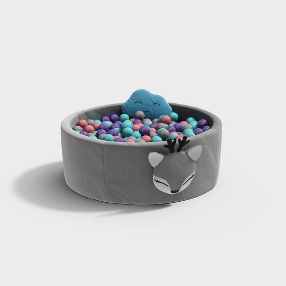 Charming Deer Ball Pit 3D model for Kids