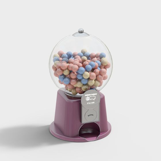 Sweet Bubble Gum Machine 3D model for Creative Projects