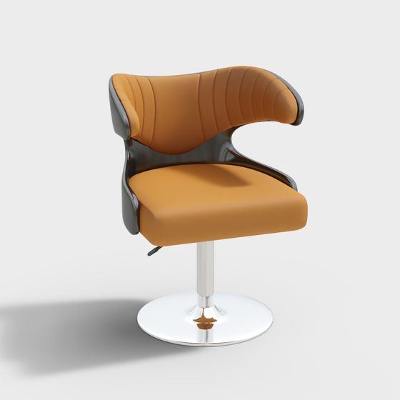 Contemporary Streamlined Lounge Chair 3D model
