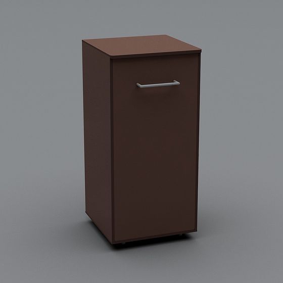 Modern Low-Poly Mobile Storage Cabinet 3D model