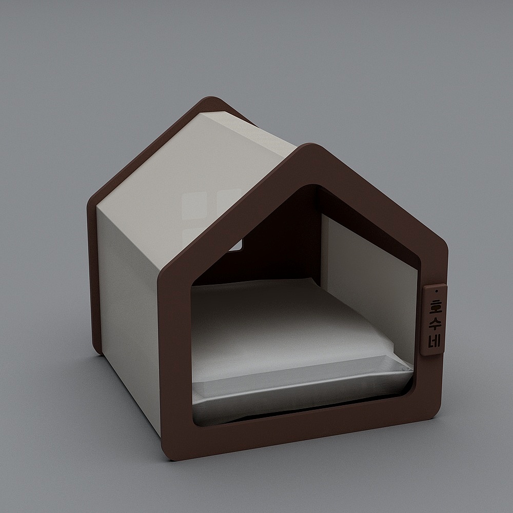 Charming Dog House Low-Poly 3D Model
