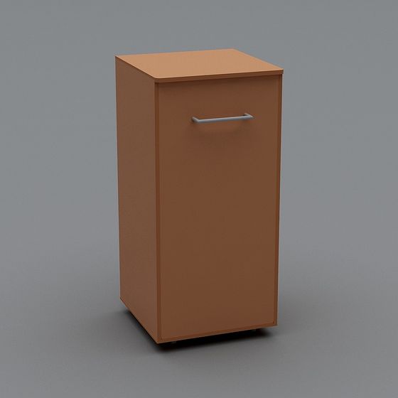 Modern Low-Poly Mobile Storage Cabinet 3D model