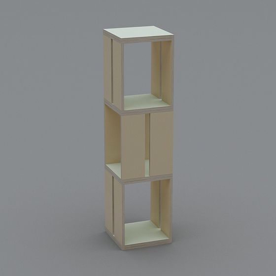 Modern Wooden Bookshelf 3D model