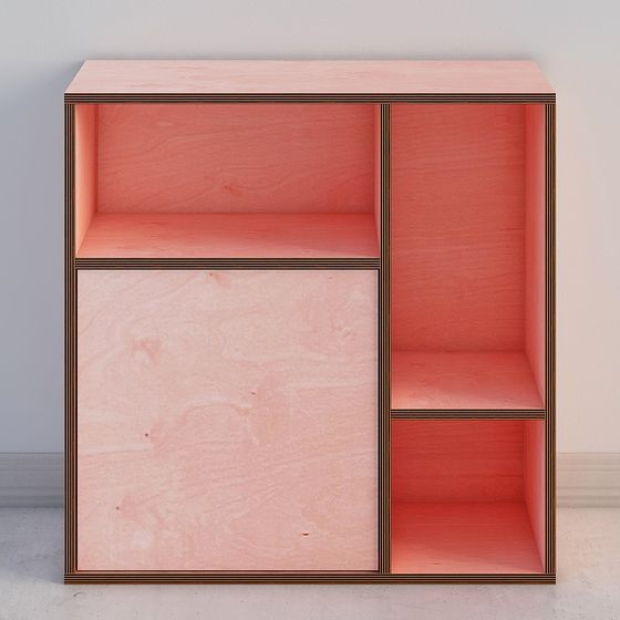 Modular Bookshelf 3D model for Contemporary Spaces