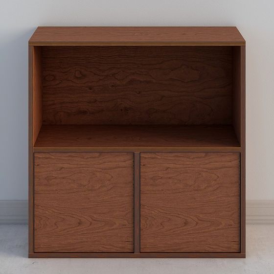 Stylish Wooden Storage Cabinet 3D model