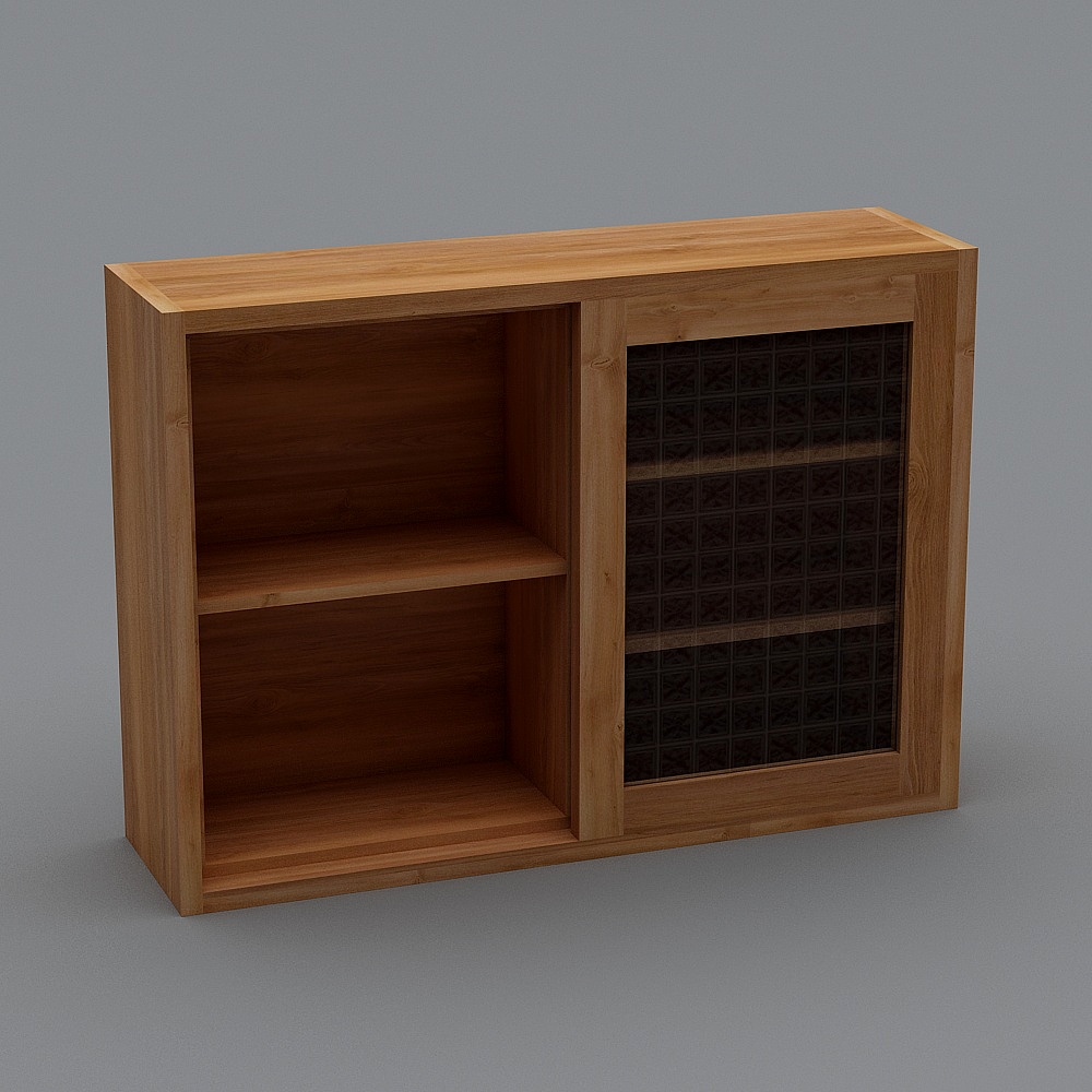 DERAEDABAN シェルフ ガベ+ガラス扉のキャビネット(短文)