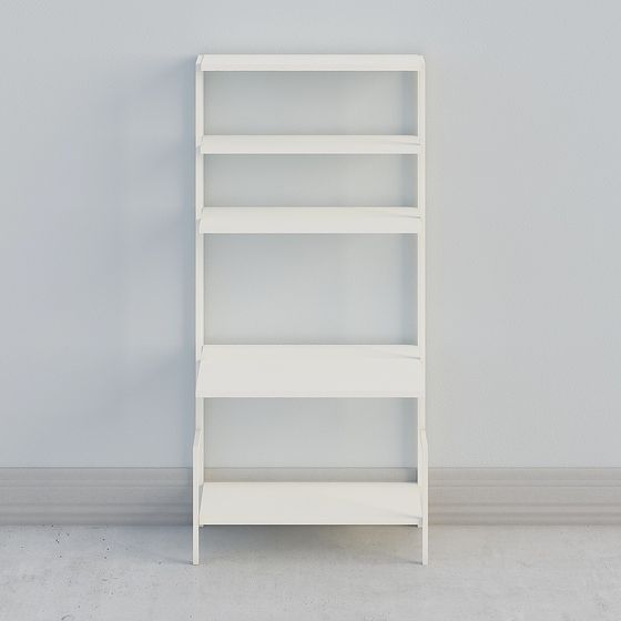 Minimalist 3D Bookshelf Model for Modern Interiors