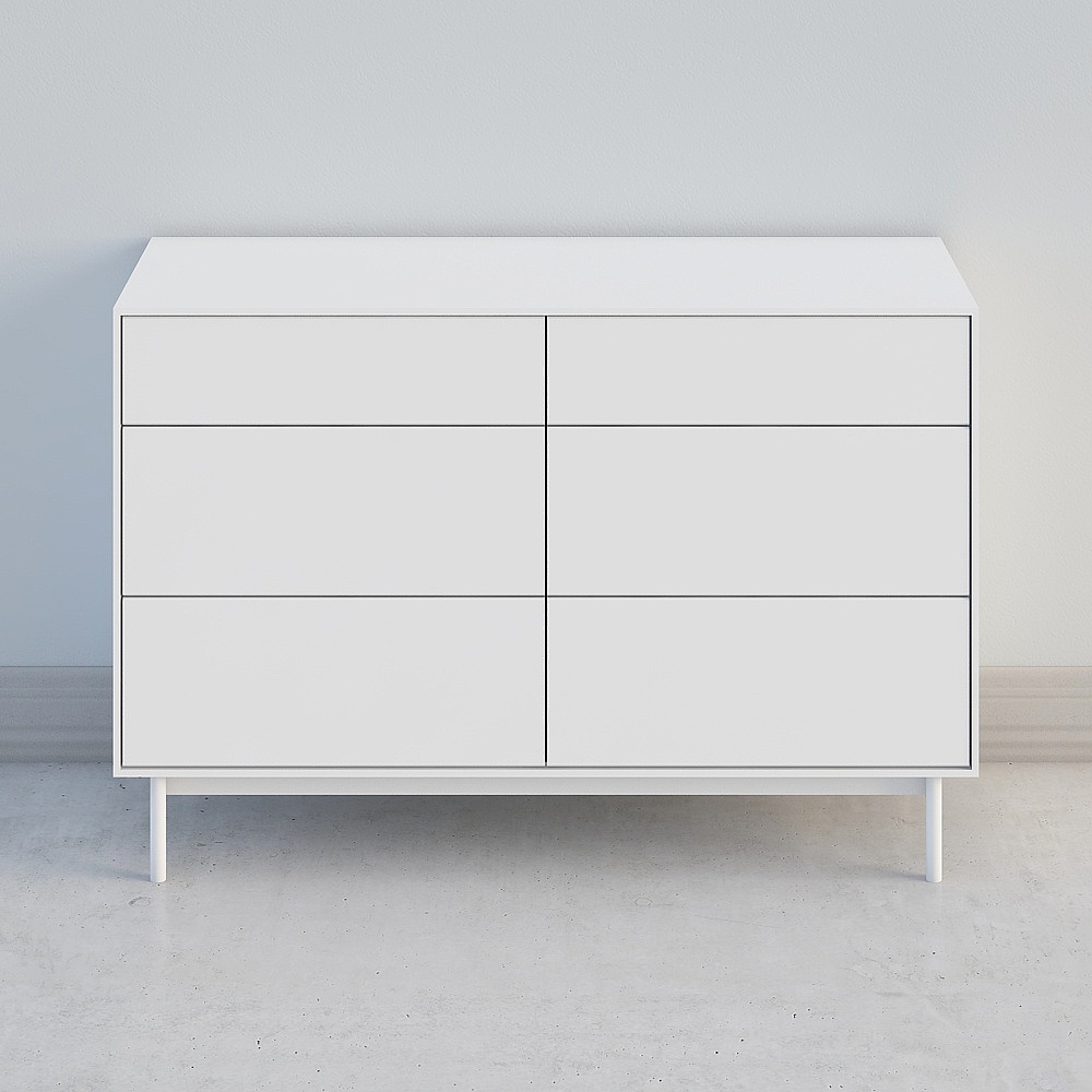 NAIMIK 캐비닛네임+3단+와이드+서랍장