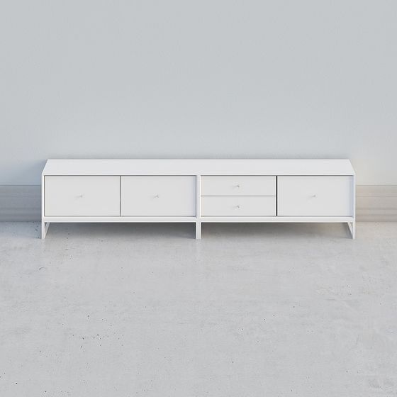 NAIMIK TV 캐비닛 마벨+2400+TV+거실장 세트-화이트