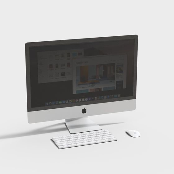 Minimalist Apple All-in-One 3D model