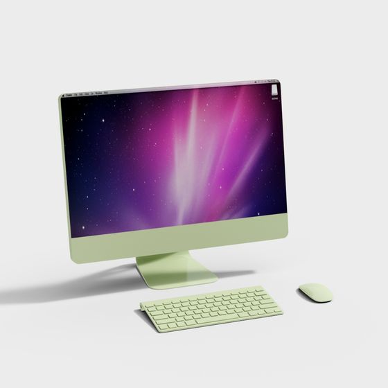 iMac Pro Low Poly 3D Model Design