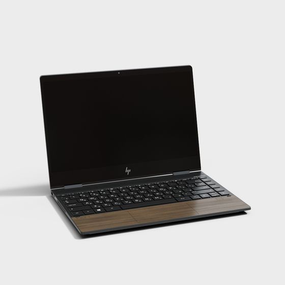 Stylish Low-Polygon Laptop 3D model