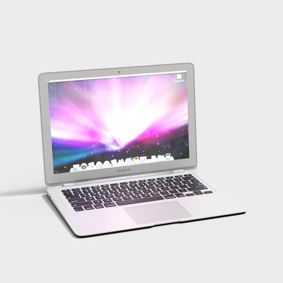 Stylish Low-Polygon 3D Model MacBook Air