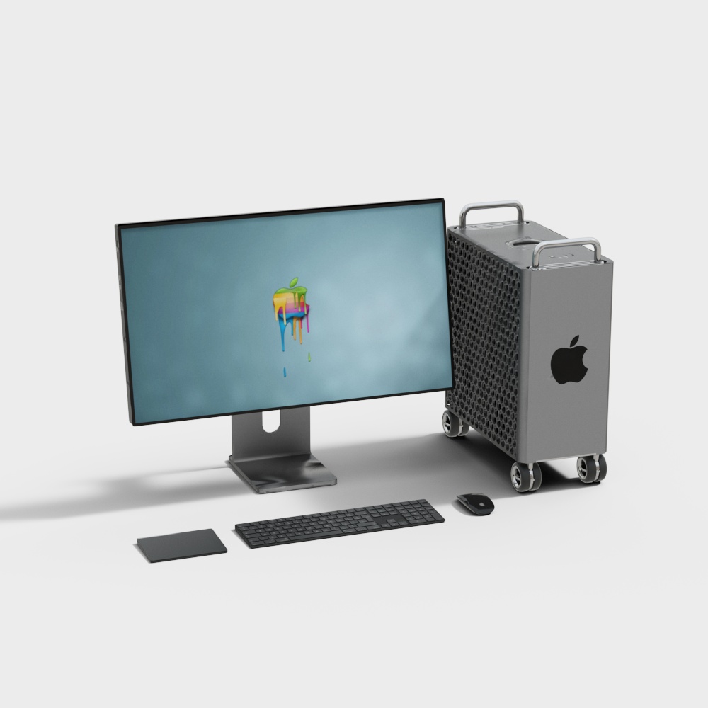Apple Studio Setup 3D model