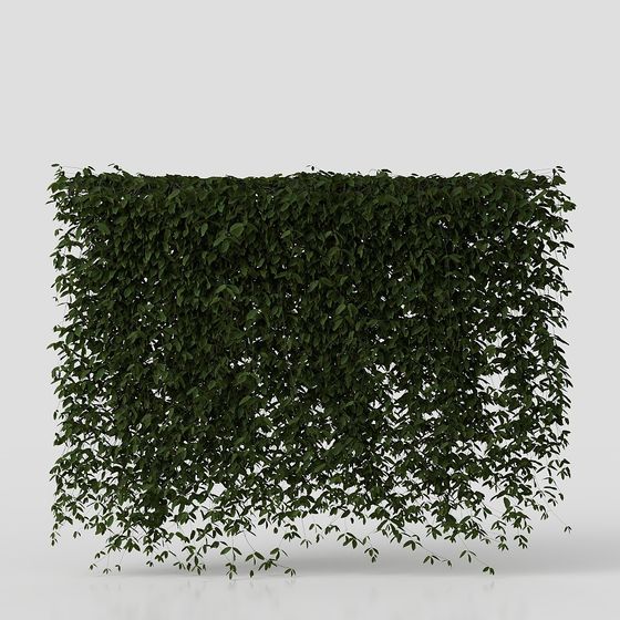 Vines Wall Low-Poly Plant Wall 3D model