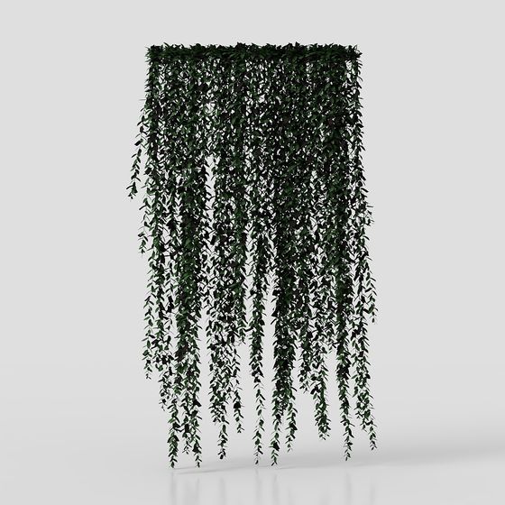 Plant Potting Wall 3D Model in Earth Color