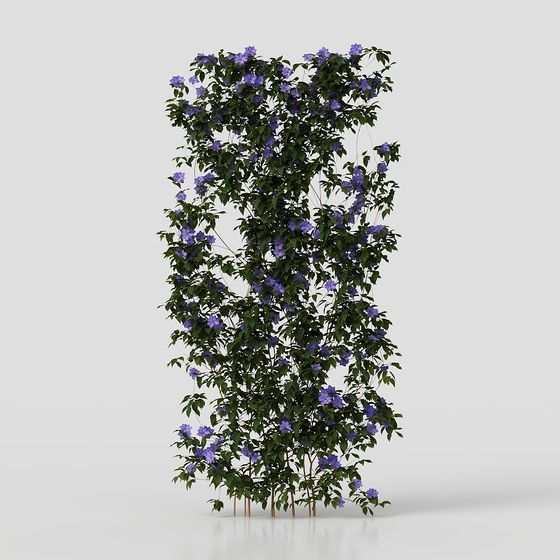 Stunning Wisteria Wall 3D Model for Creative Projects