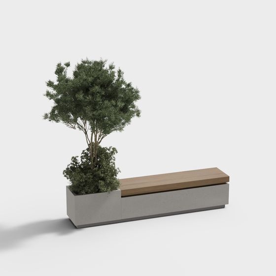Urban Oasis Bench 3D Model