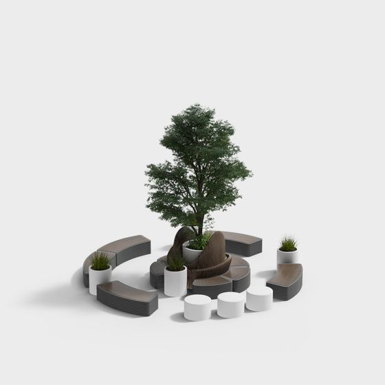 Tranquil Low-Poly Nature Scene 3D model