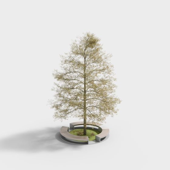 Urban Oasis 3D Model - Lifelike Tree Design